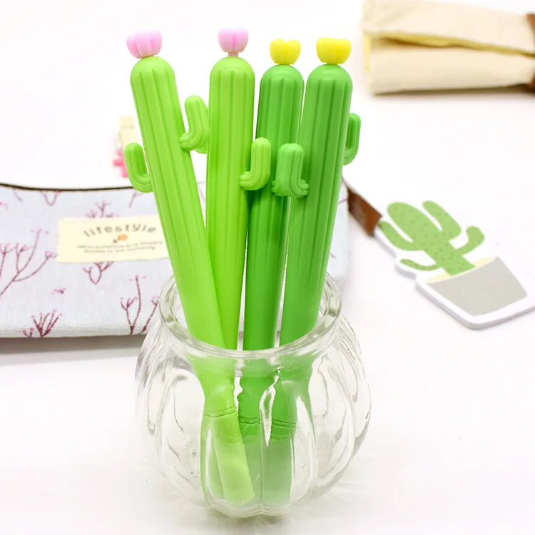 

Wholesale Promotional 0.5mm Gel Ink Pen Fancy Cactus Shape Gel Ball Pen for School and Office