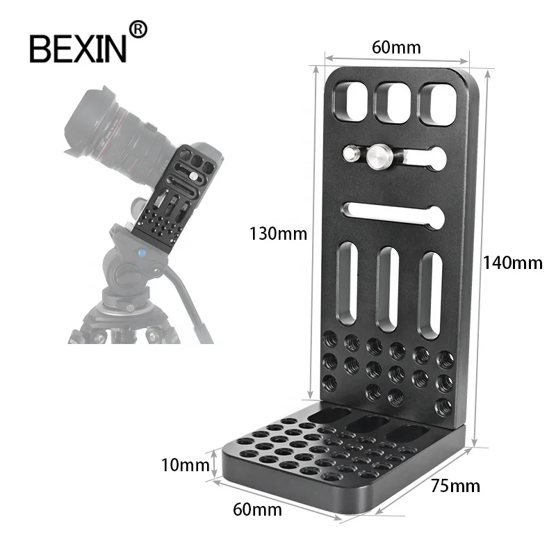 

BEXIN Wholesale Ball Head Tripod Universal Camera Vertical Photo Shooting L Shape Quick Release Plate for Fluid Head Stabilizer