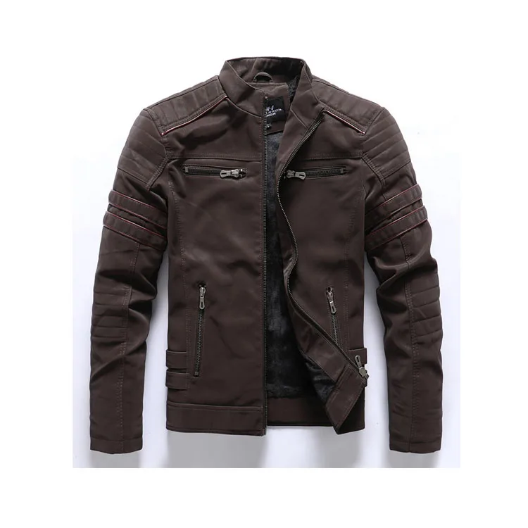 

Custom new style high quality waterproof man leather jacket for mens