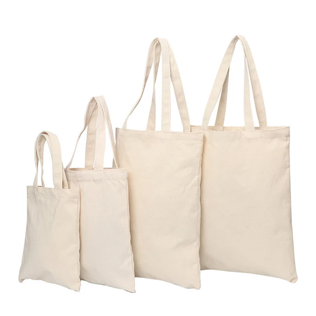 

Wholesale Customized Print Logo Cheap Reusable Shopping Plain White Blank Cotton Canvas Tote Bag