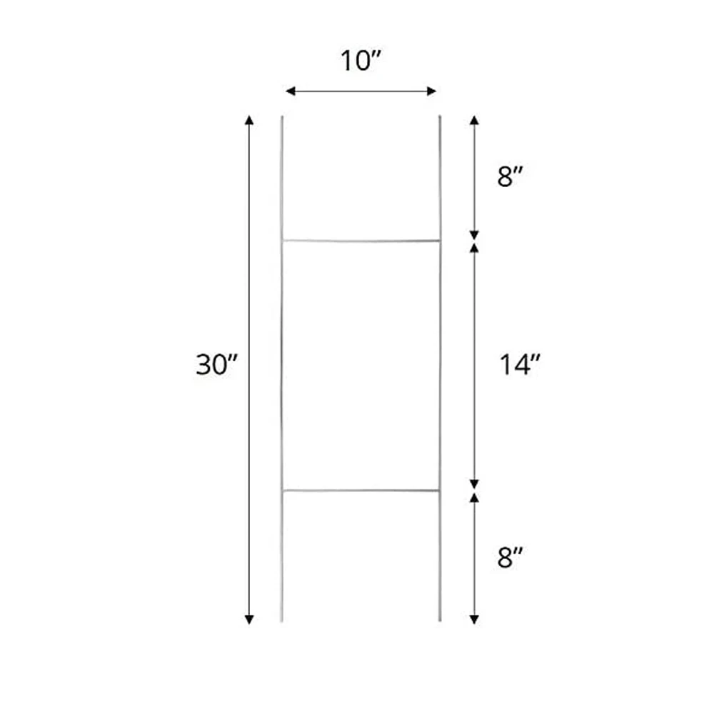 

10x30 Inch H Frame Yard Sign Stakes Metal Sign Holder H Stakes for Yard Signs