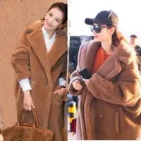 

Amazon hot sale New winter warm clothes ladies lamb oversize sheep fur overcoat cashmere woolen long jacket Teddy Coat