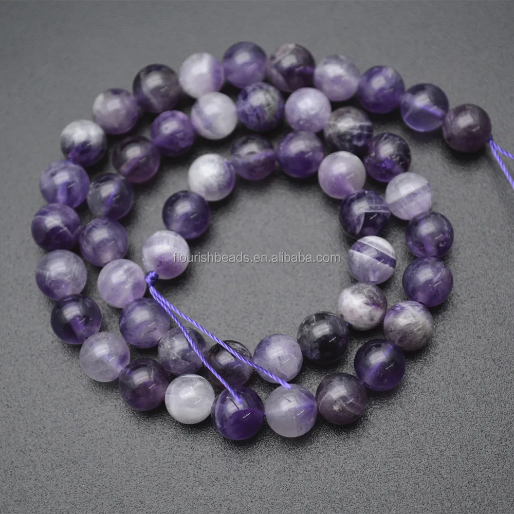 

4mm~12mm Natural Dog Teeth Amethyst Round Loose Beads fit Necklace making