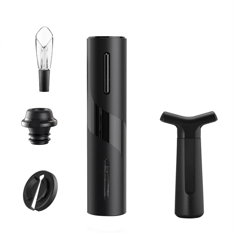 

New Product ideas 2019 electric wine Aerator dispenser set for home & Hotel rechargeable Amazon electric wine opener, Black