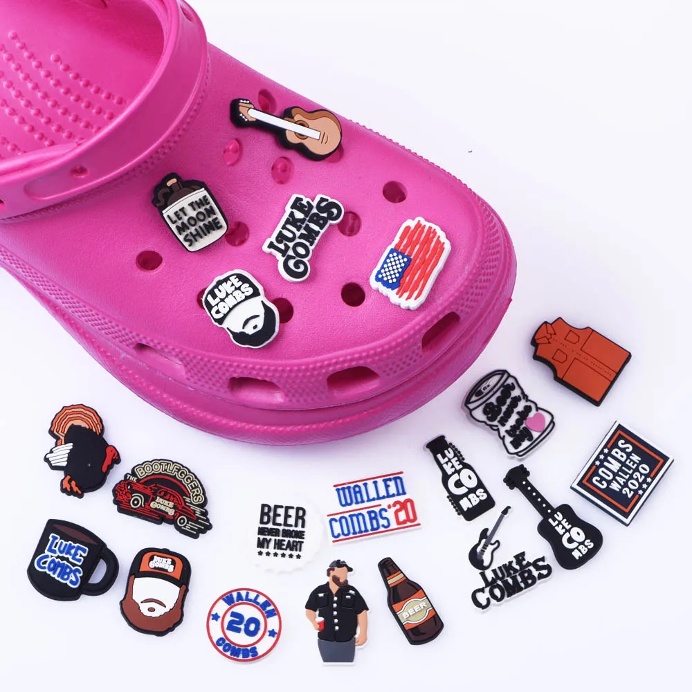 

2021 UNN croc LUKE COMBS SCHOOL jibz charms with wholesale price, As the picture