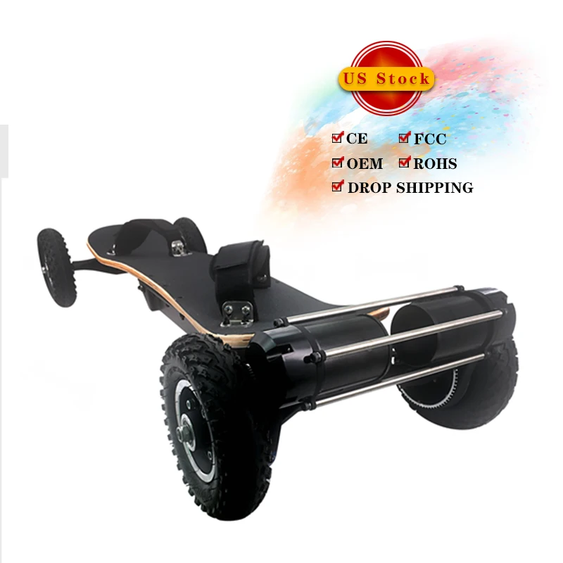 

USA warehouse stocks mountain skateboard four wheels off road electric longboard with drop shipping service