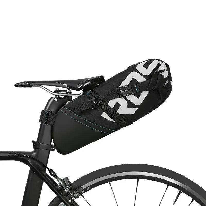 

New product portable bicycle equipment waterproof large capacity bicycle tail bag, Black
