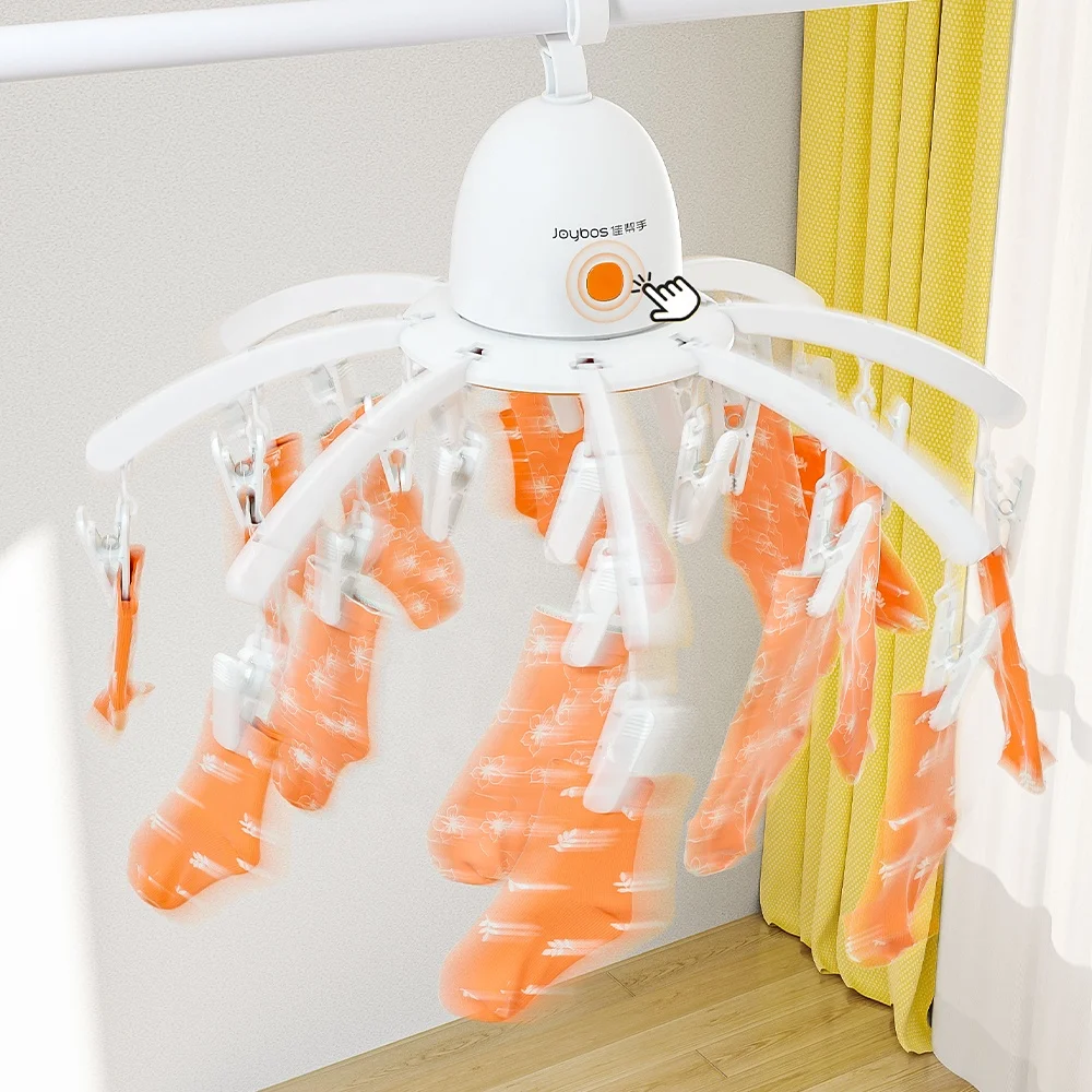 

JOYBOS factory custom 360 rotation suit with clip clothes stainless steel single clip hanger outdoor blanket drying rack
