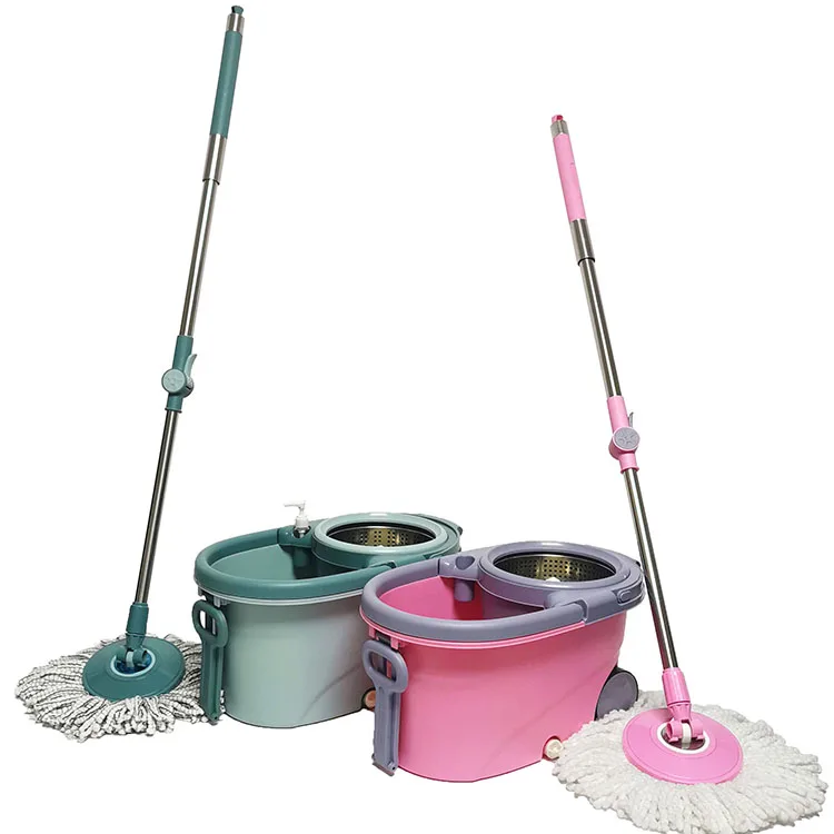 

New Product Rotary Bucket Mop 360 Spin Magic floor Cleaning Mop With Bucket, Nordic green, coffee, pink, green