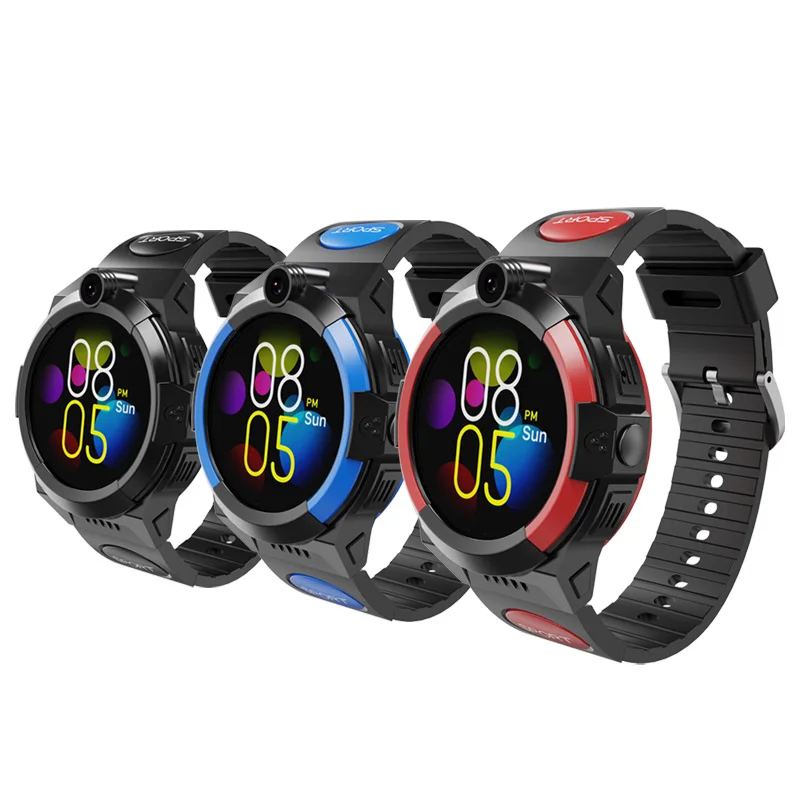 

2022 Newest 4G Kids Smart Watch LT32 with Sim Card Video Call LBS Wifi SOS GPS Children Smart Watch for Kids, Red +blue +black