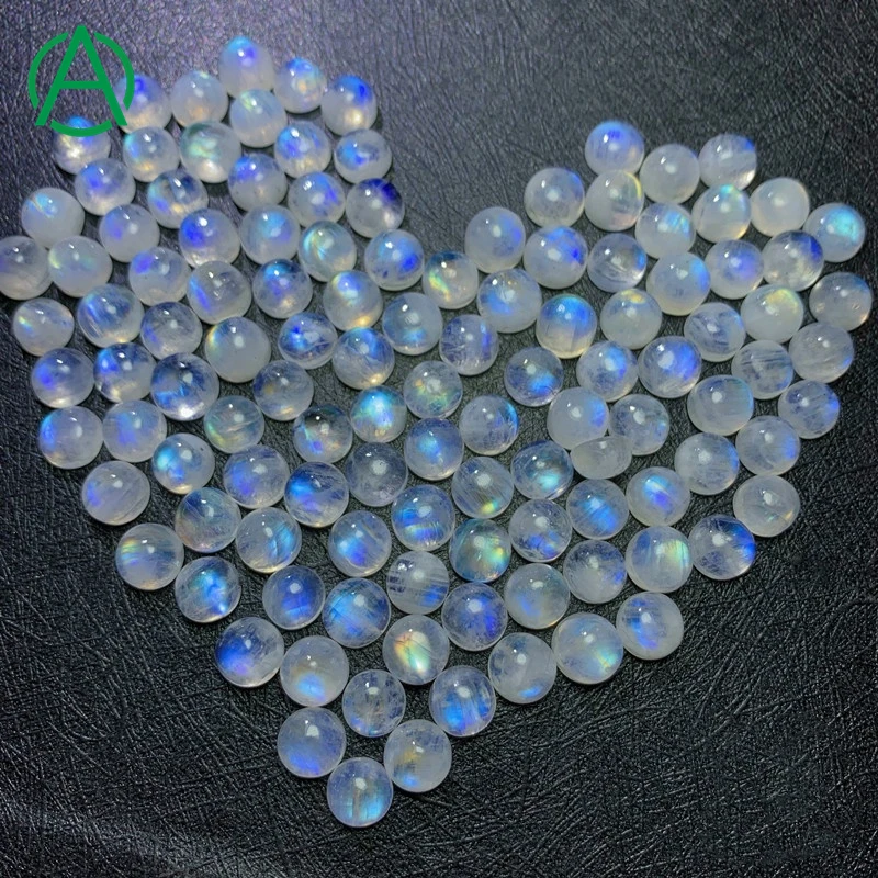 

ArthurGem Natural Moonstone Round Cabochon, Gemstone Cabochons for Jewelry Making, 100% natural color