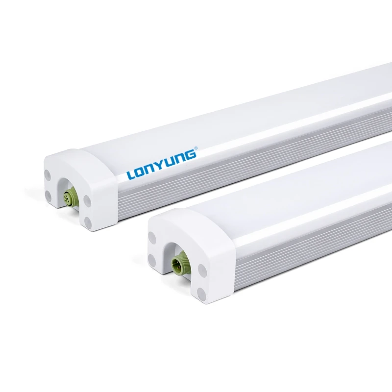 60w 80w high-end dimmable led vapor tight fixture 5000k Ip65 linear Batten Linear Suspended Lighting with motion sensor