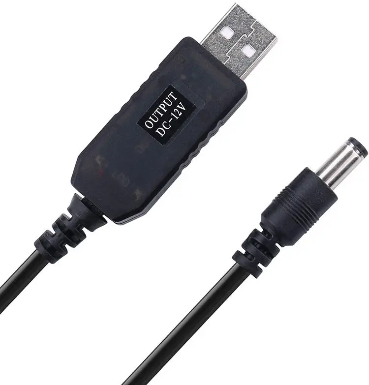 

5 years warranty Dc 5521 Powered Set Up Charger 5v To 12v Usb Cable For Fan Wifi Router