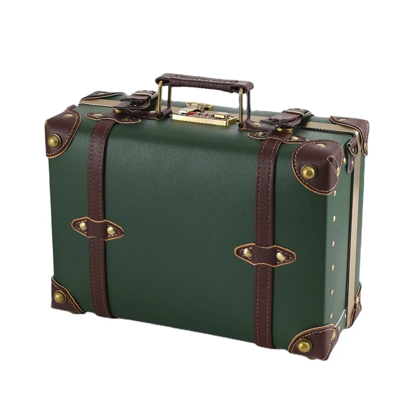 

2021custom wholesale Vintage cosmetics leather storage box custom logo