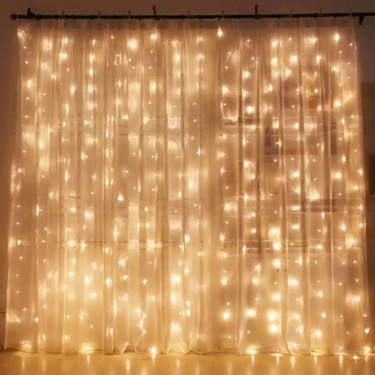 4M 96 LED Icicle Curtain Window Lights Waterfall Fairy String Lights