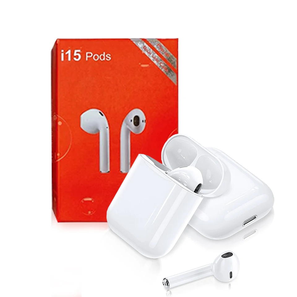 

Hot selling tws touch i15 V5.0 TWS stereo wireless earbuds earphone i12 header motion with charging case high quality i11 i18