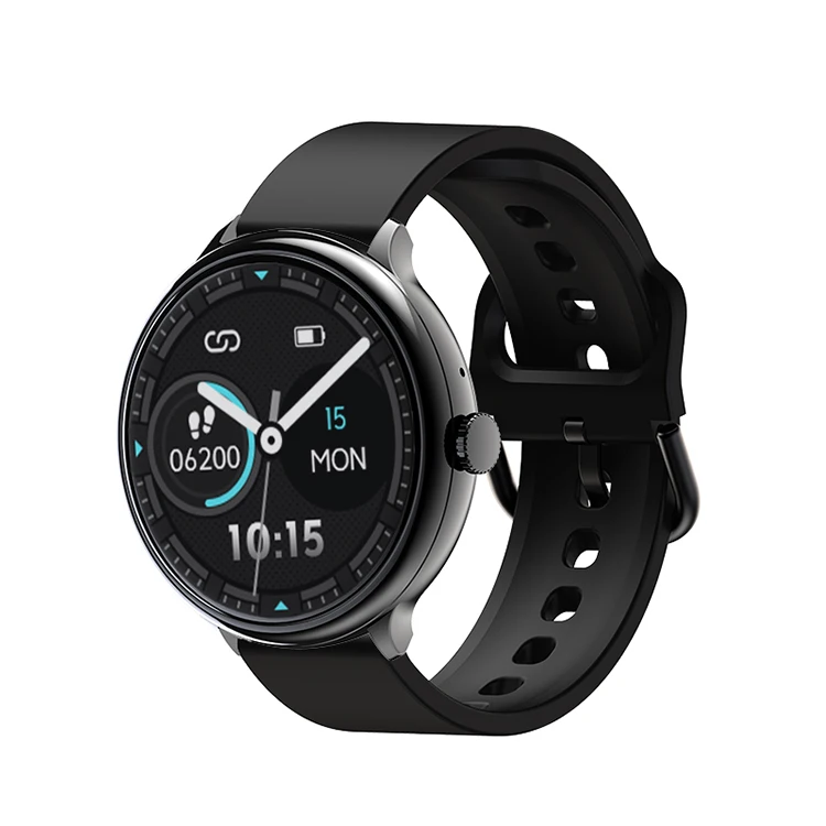 

2021 round screen smart watch K50 fitness activity tracker blood pressure wristband with bt call function watch, Black, pink, white