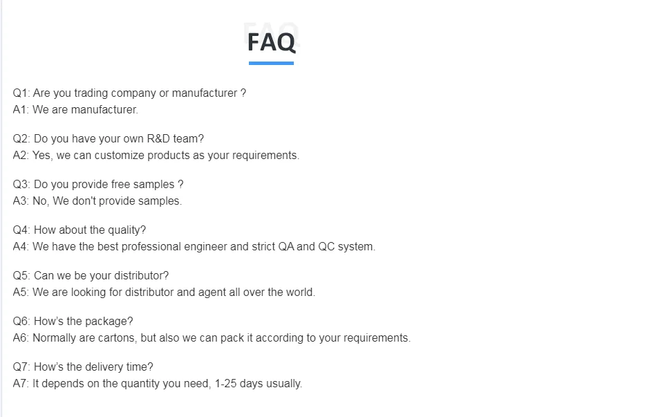 10 FAQ