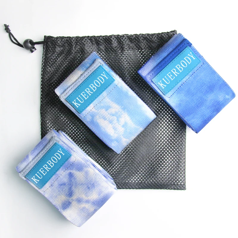 

Custom Fabric Tie Dye Gradient Printing Glute Exercise Resistance band, Customized color avaliabled