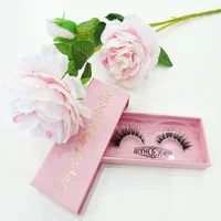 

False Eyelashes Wholesale Natural Fluffy 100% Top Mink Fur Customized Packaging Box 3D Mink Eyelashes Vendor