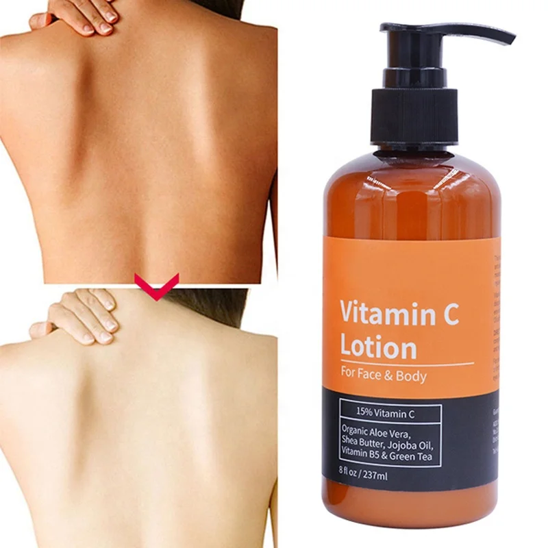 

Wholesale High Quality 237ml Private Label Organic Body Beauty Skin Care Whitening Moisturizing Vitamin C Body Lotion