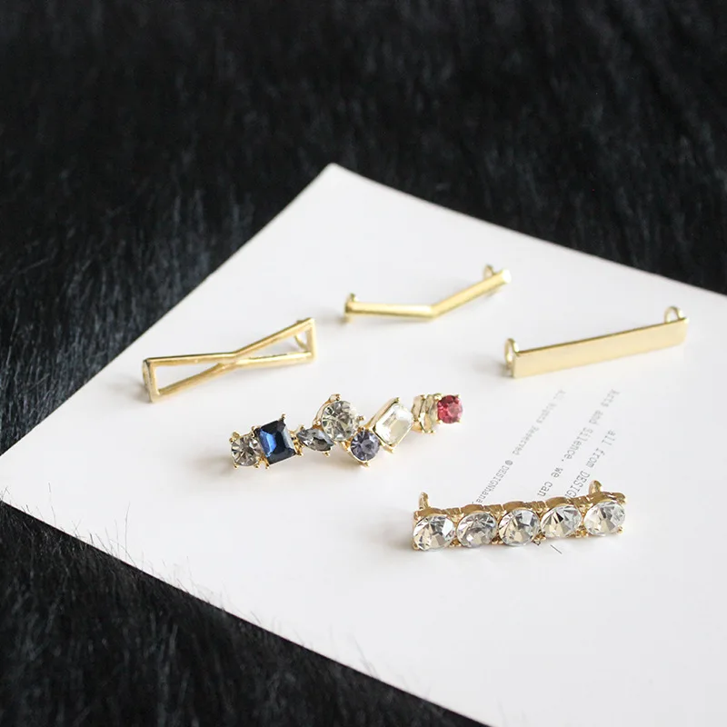 

New Crystal Shoe Charms Decorations Metal Shoe Accessories Buckle, Gold