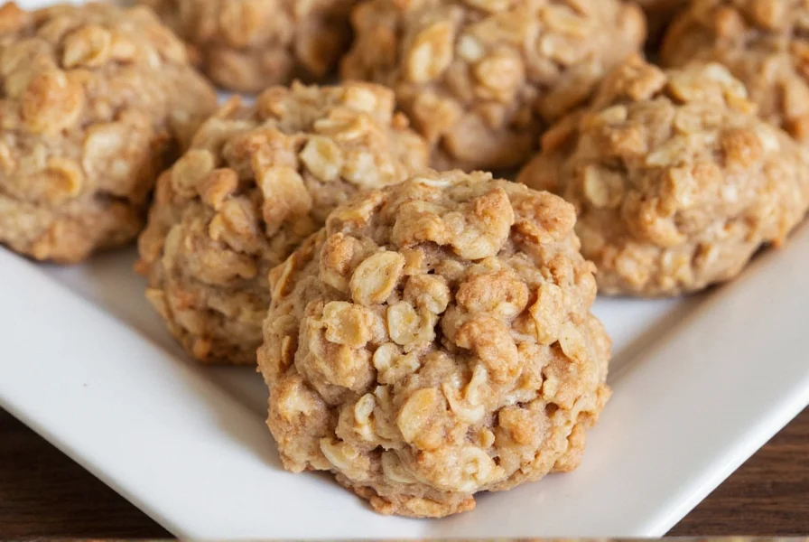 Step-by-step process of making cinnamon oatmeal cookie dough with measuring ingredients