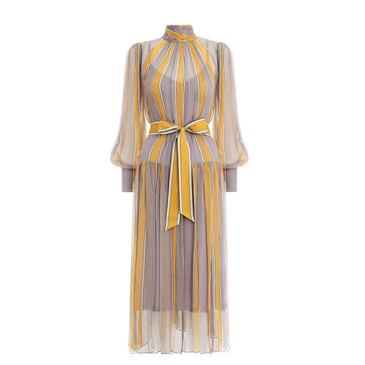 

The new fall collection women loose long-sleeved lace-up women dresses