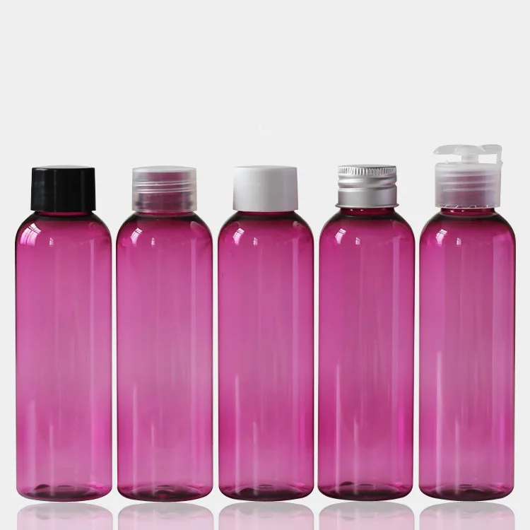 

in stock120ml PET color plastic bottle lotion bottle toner essence purple orange brown travel kits plastic bottles