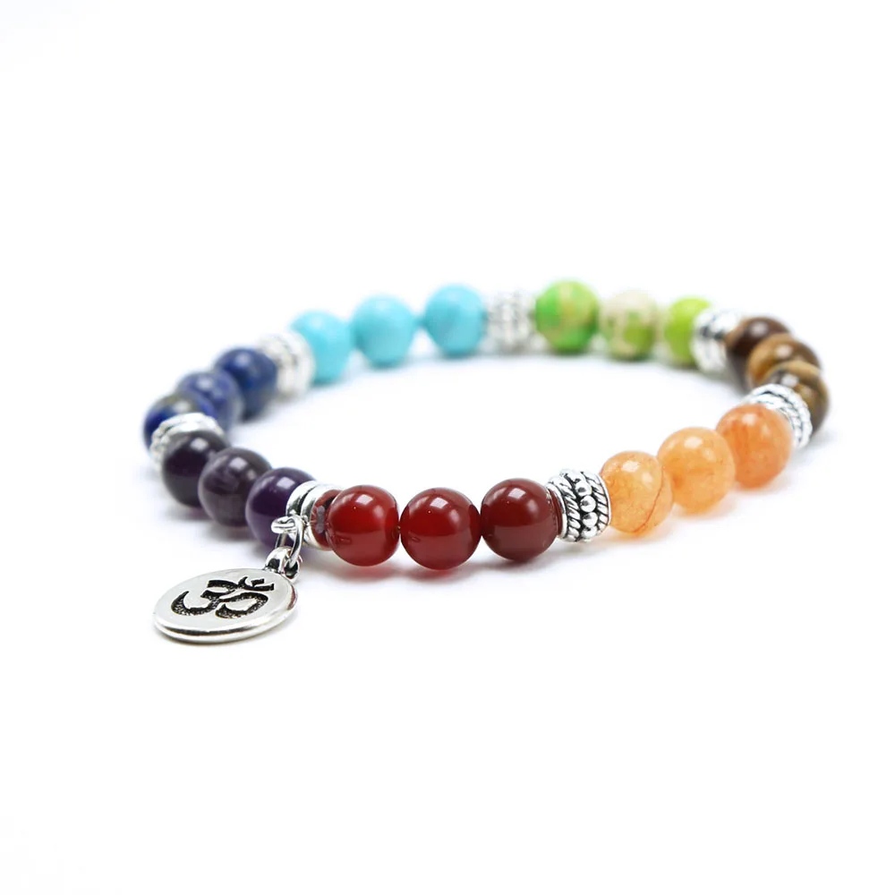 

Natural Healing Balance Beads Yoga Charm Beaded Chakra Bracelet
