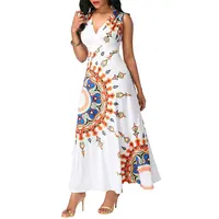 

1202-MK11 Clothes manufacturer cheap wholesale African Dashiki designs print styles long maxi dresses for women