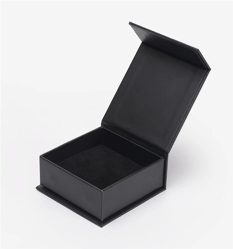 Custom Premium Sale Logo Plain Matte Black Luxury Rigid Paper Cardboard Flap Lid Cosmetics Gift Magnetic Packaging Box