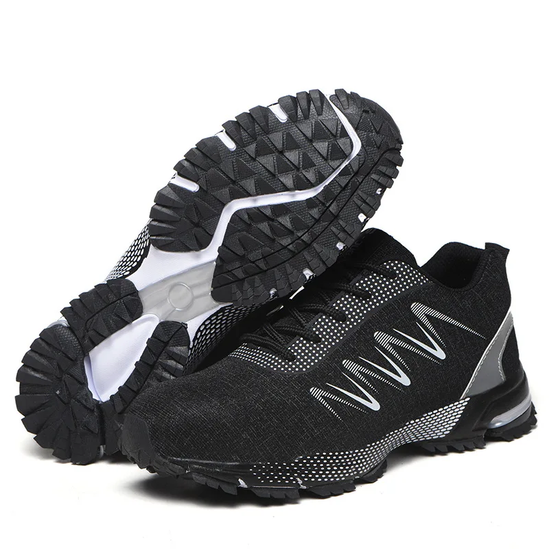 

manufacturer's breathable anti-smashing footwear anti-stabbing sneaker anti-slip for all season safety shoes, Black