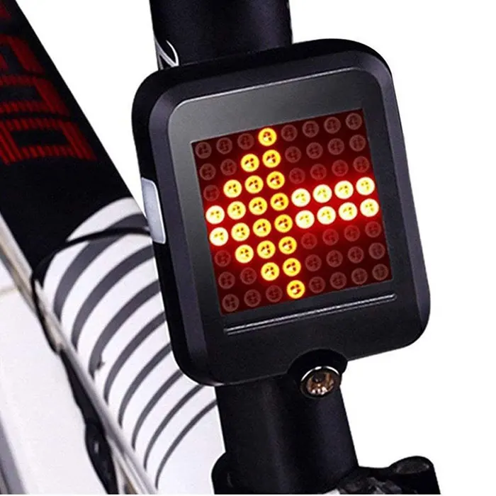 

64LED Automatic Direction Indicator Bicycle Rear Taillight USB Rechargeable Cycling Bike Signals Light