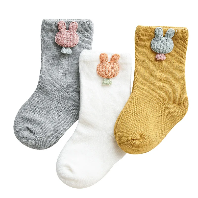 

Baby Socks 3 pairs of cotton cartoon accessories baby socks medium tube boys and girls socks