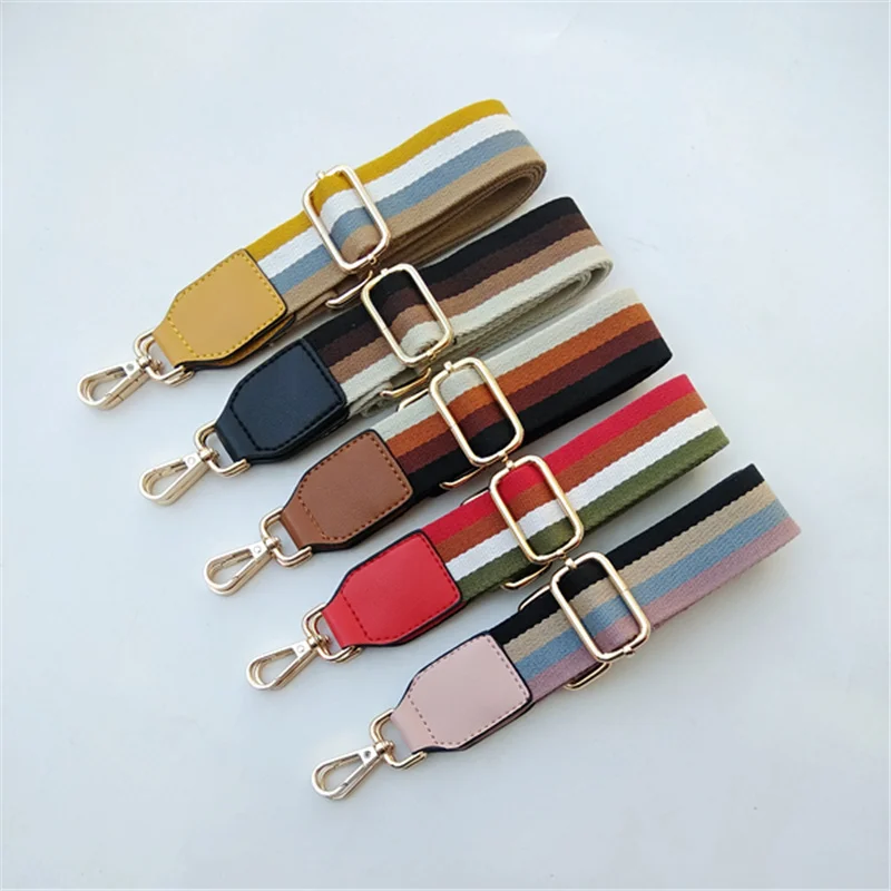 

Wide 3.8cm Replaceable Shoulder Strap Inclined Women One Shoulder Bag Accessories Belt Backpack with Color Stripe, 5colors