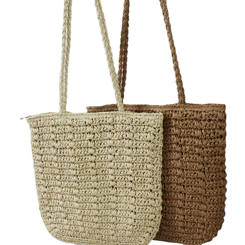 

Fashion designer travel summer paper weave ladies handbags women straw beach tote bags, Customizable