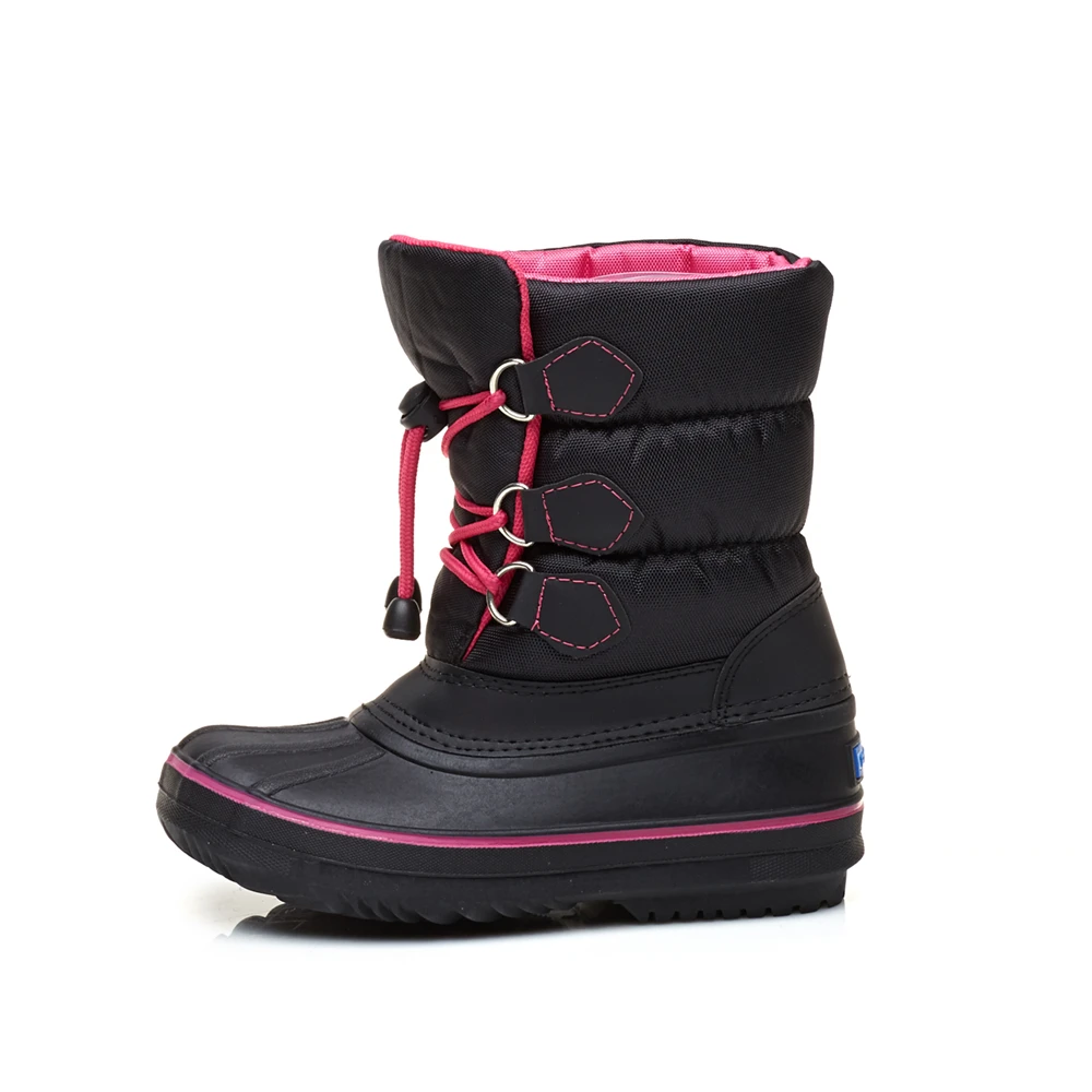 

Warm children's leather boots and snow boots, Rose red,bule,gray