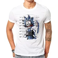 

Wholesale 100% Cotton Summer Novelty Prisoners Design Men T Shirts Fashion Rick and Morty Print Man Short Sleeve Tees Clothes