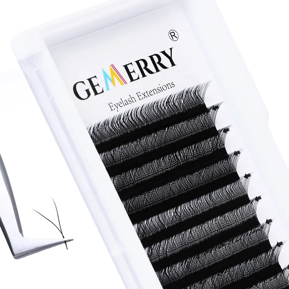 

V Shape Eyelash Extensions 0.07 Fast Easy Fanning Volume Lash Y Lash Yy Flase Lash Makeup Tool Auto Flower Super Soft Mink Cilia, Natural black