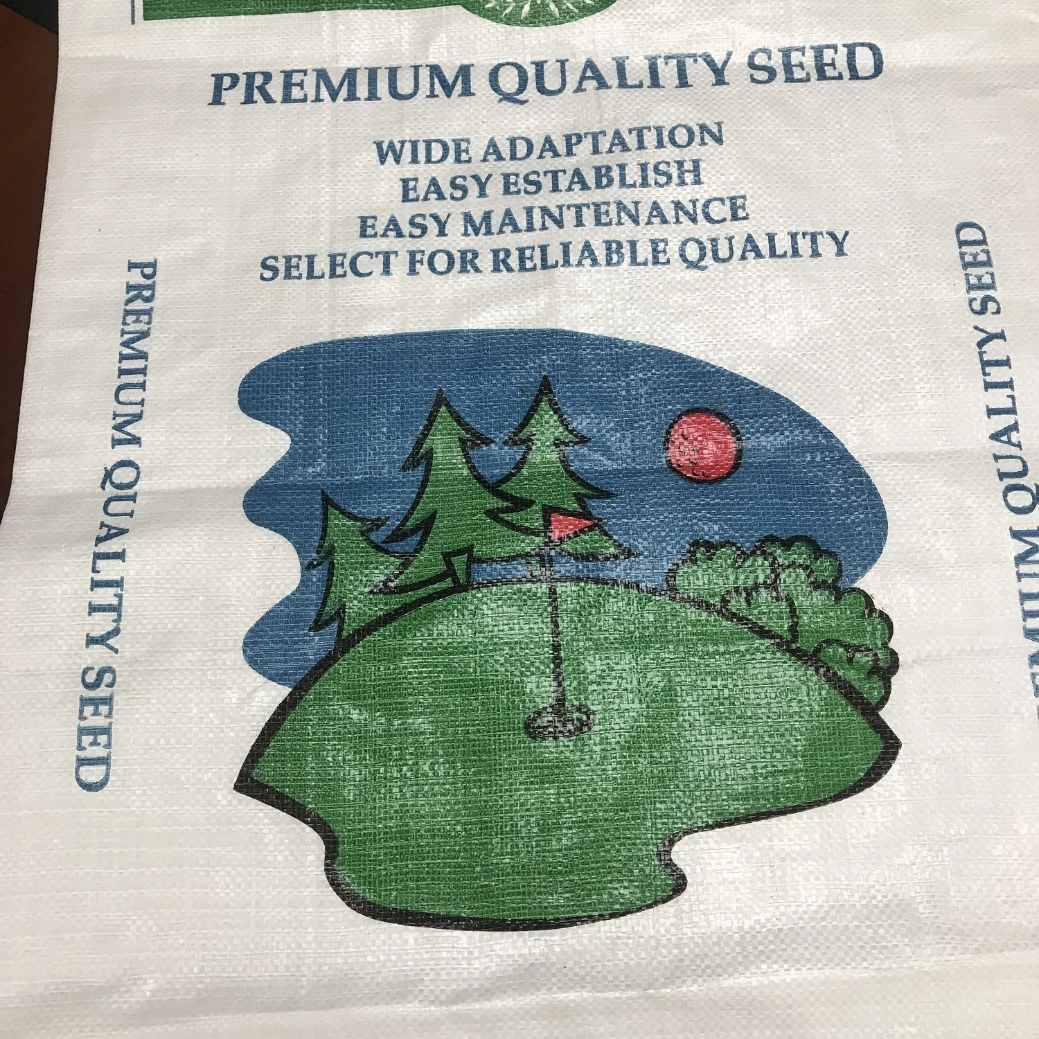 
bolsa de arroz diamond anti-slip print back side pp bag rice sack 50 kg 