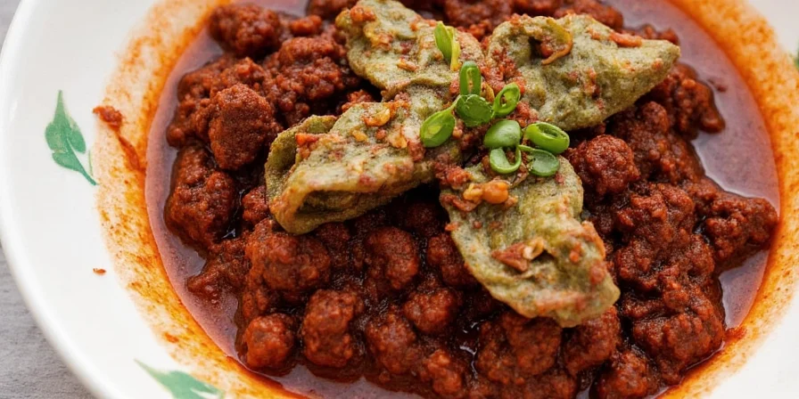 Traditional mole served with chicken and tortillas