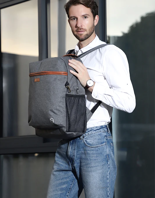 

Leakproof Spacious Lightweight Soft Cooler Bag Backpack Cooler for Beach Picnic Travel Trips Grey, Customized color