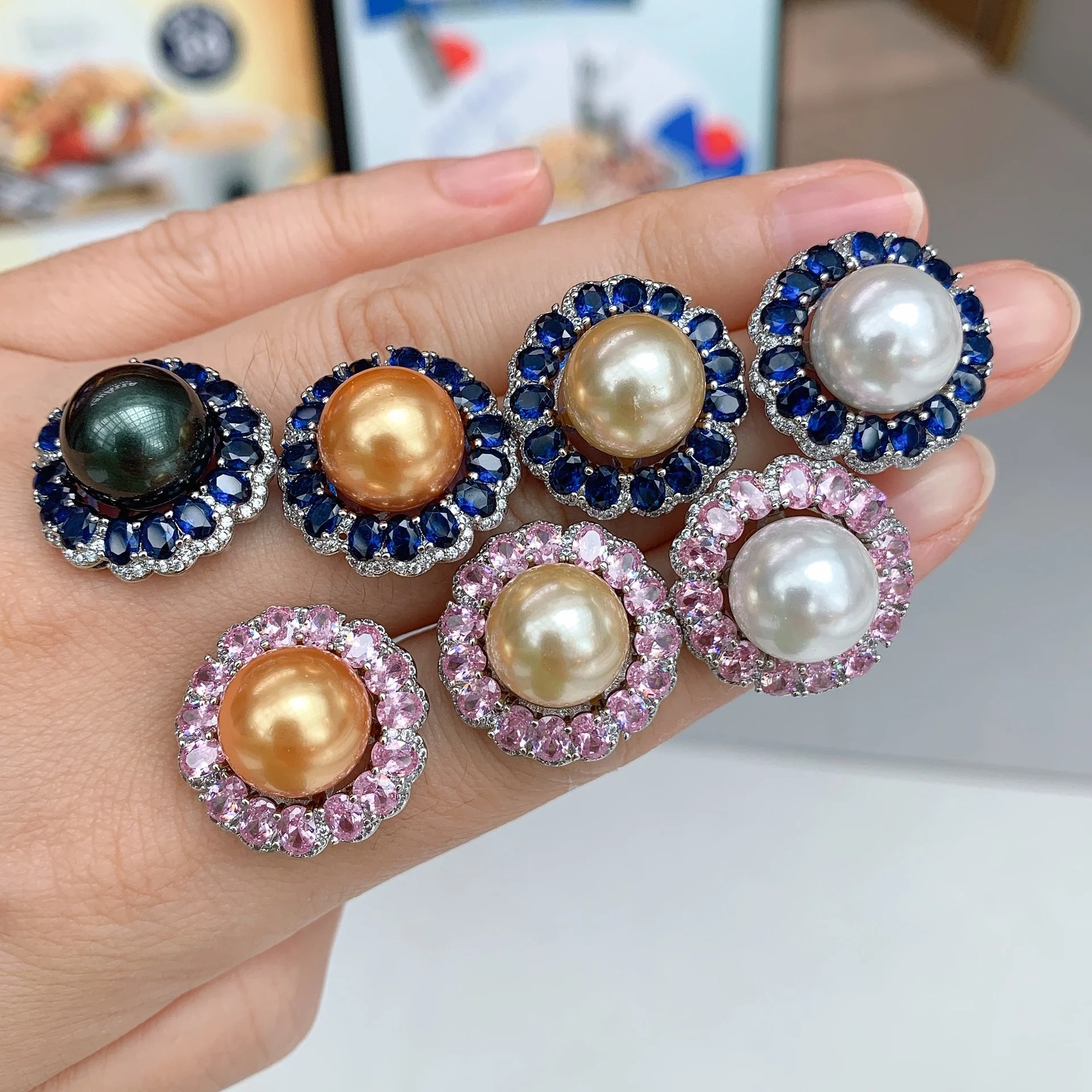 

Fashion Pearl Earrings High Quality Natural Freshwater Pearl Earrings Pearl Jewelry For Women, Customized color