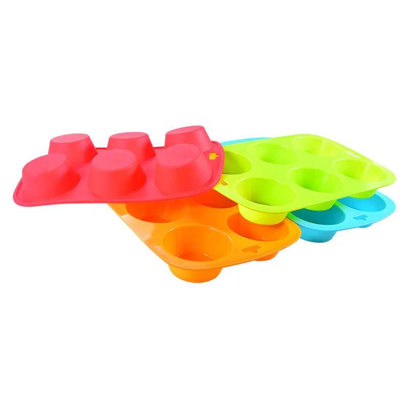 

6 hole round silicone cake pan DIY baking cake mold baking utensils chocolate mold, Customized color