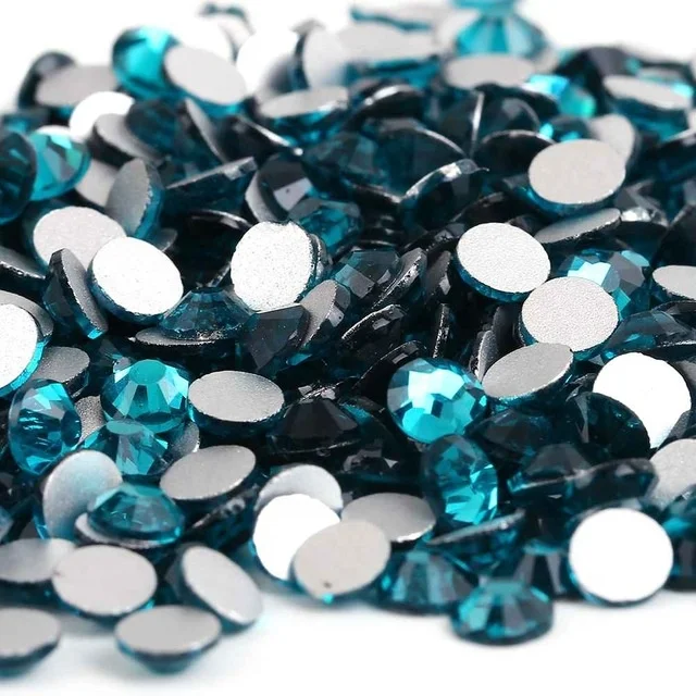 

Honor of crystal blue zircon ss20 machine cut crystals flatback rhinestones