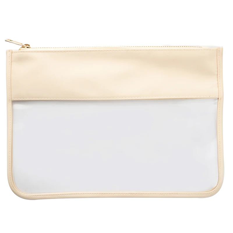 

Stock DIY Name Patches Nylon Transparent Waterproof Plastic Cosmetic Makeup Bags Packing Organizer Storage Clear Toiletry Bag, Customized