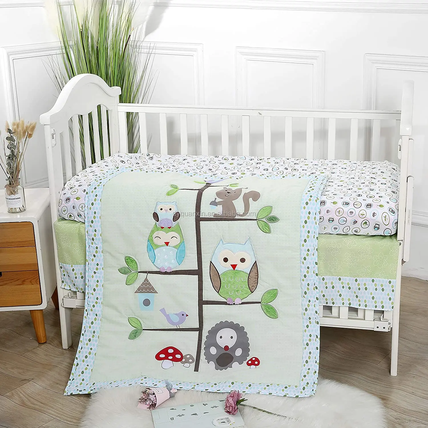 Owl nursery bedding best sale