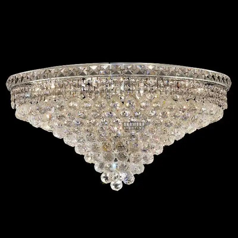 Zhongshan high quality modern indoor flush mount crystal ceiling light for home