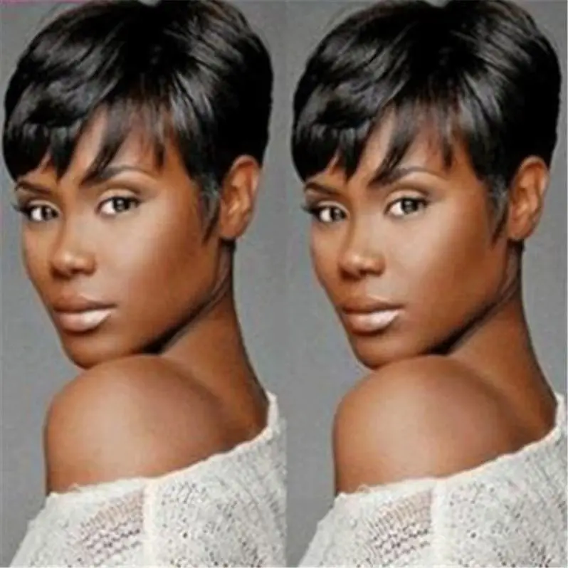 

Jh Classic Hot Explosive African Fashion Wigs Women Short Black Straight Wigs